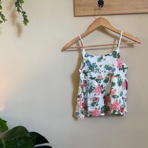 Old Navy Floral Tank Top - Pink and Green